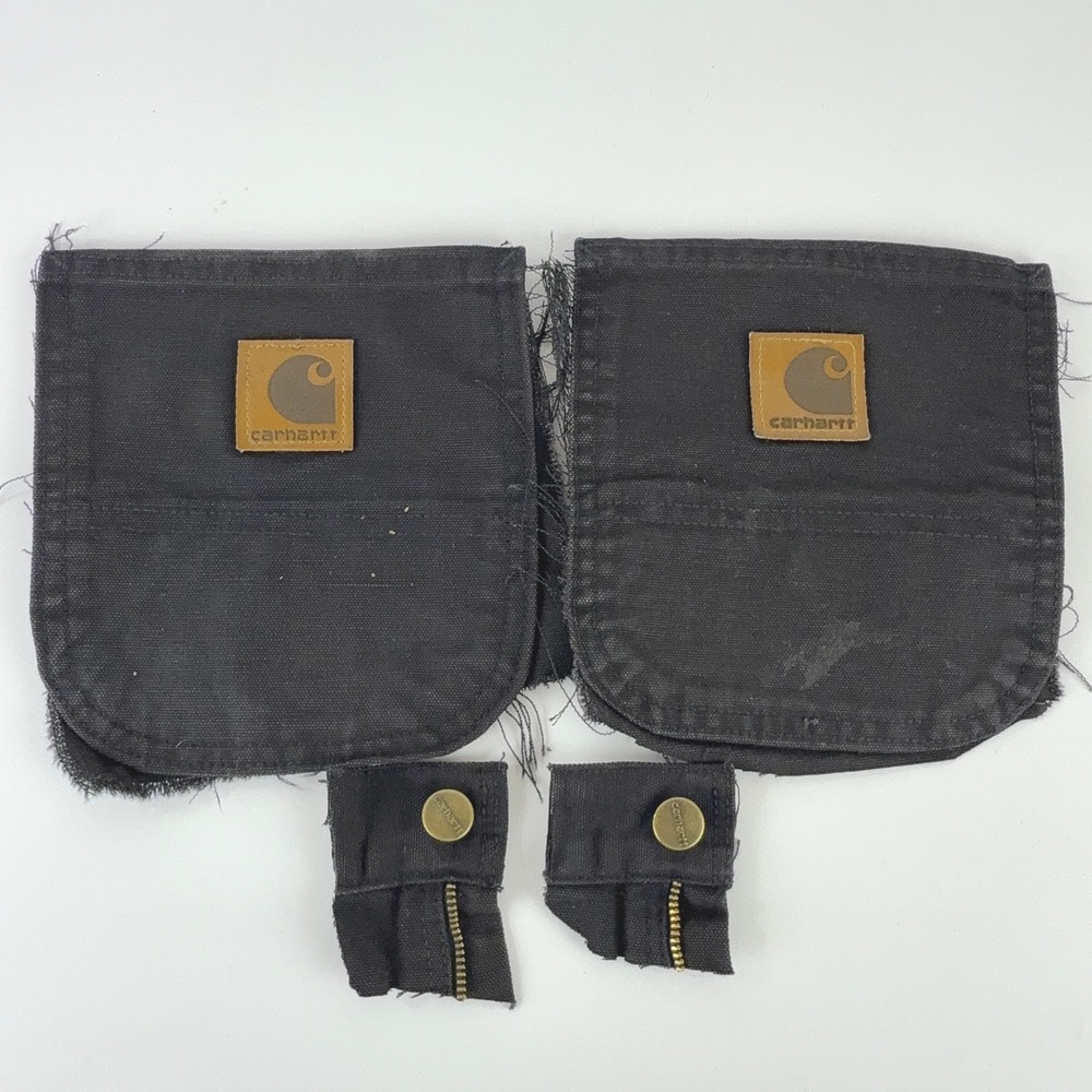 Carhartt Replacement Leather Patches Buttons Black DIY Repair Parts